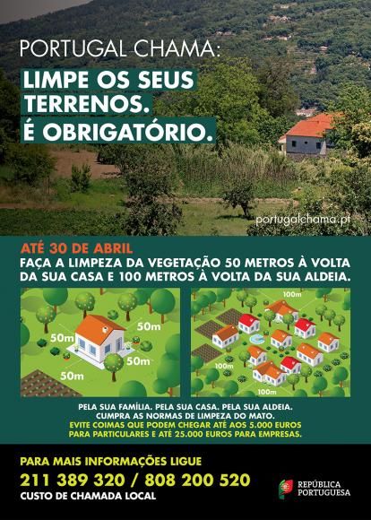 Portugal Chama - Limpe Os Seus Terrenos At&eacute; 30 De Abril, &eacute; Obrigat&oacute;rio!